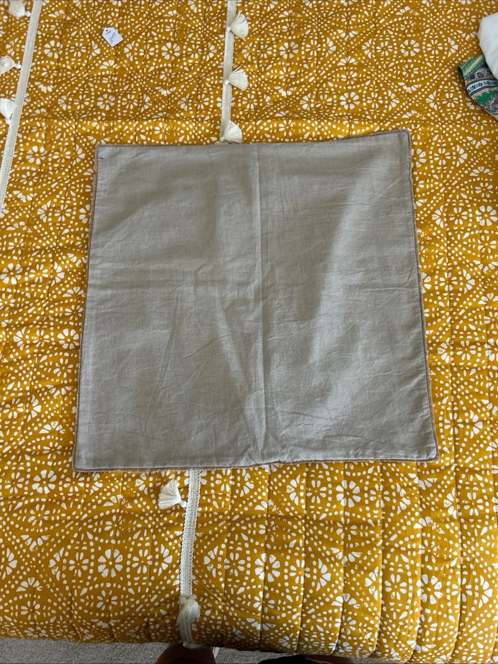 West Elm Linen Square 20x20 pillow in Taupe NWT